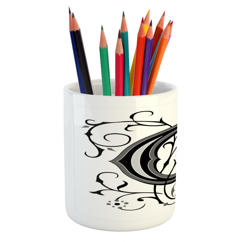 G Font Pencil Pen Holder