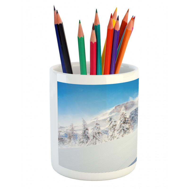 Skiing Extreme Sports Pencil Pen Holder