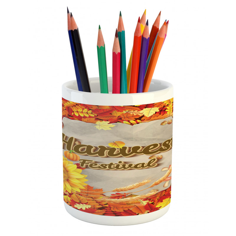 Festival Autumn Leaves Pencil Pen Holder