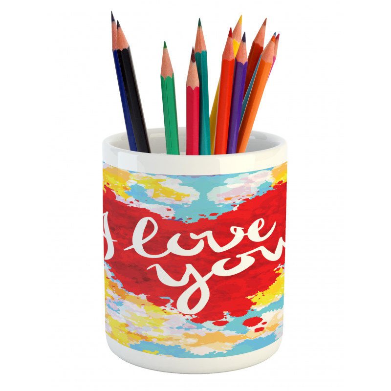 Brushstroke Message Pencil Pen Holder