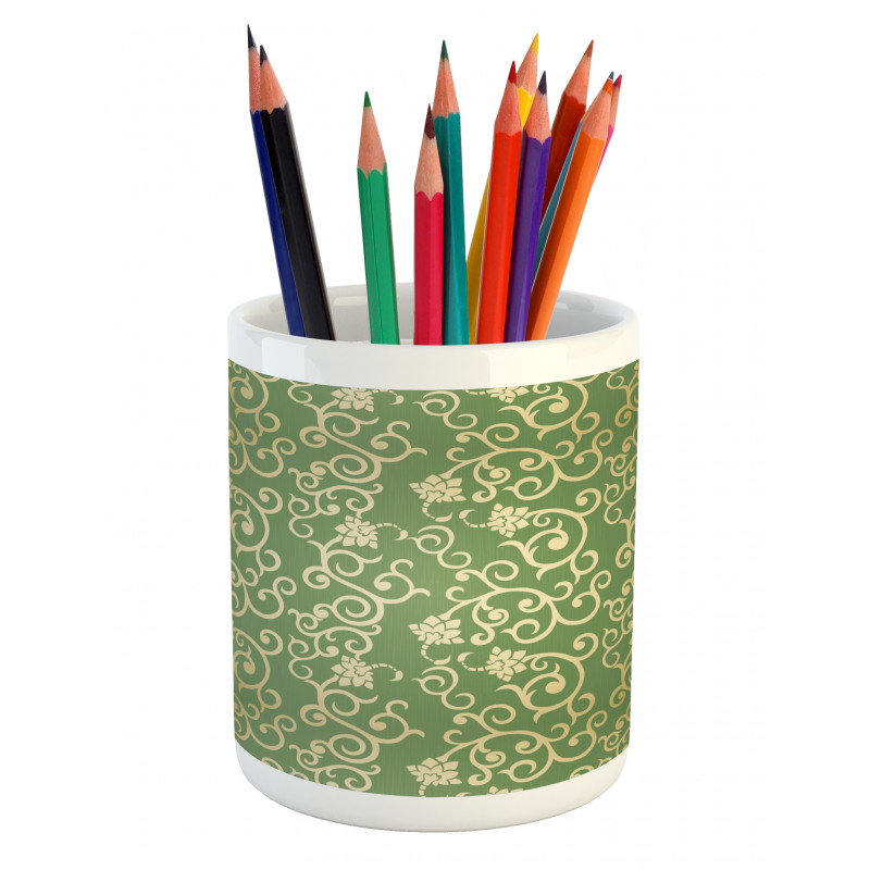 Floral Curls Pencil Pen Holder