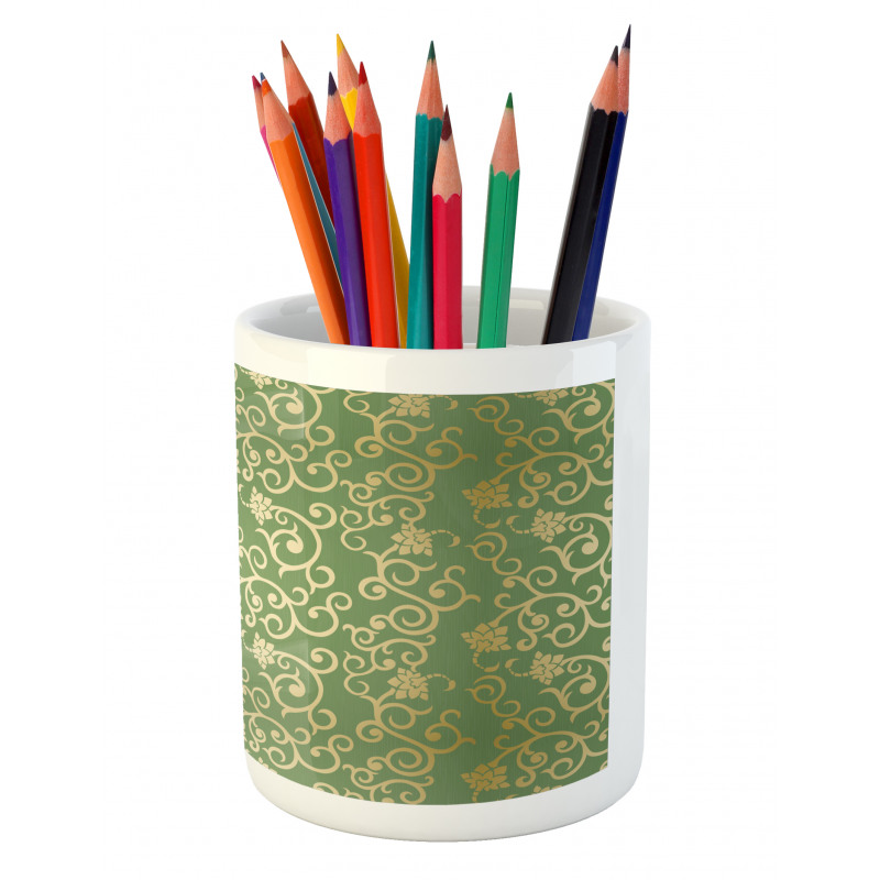 Floral Curls Pencil Pen Holder