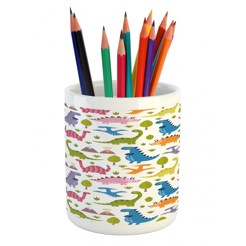 Dinosaurs Colorful Pencil Pen Holder