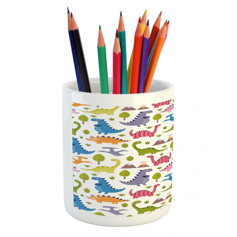 Dinosaurs Colorful Pencil Pen Holder