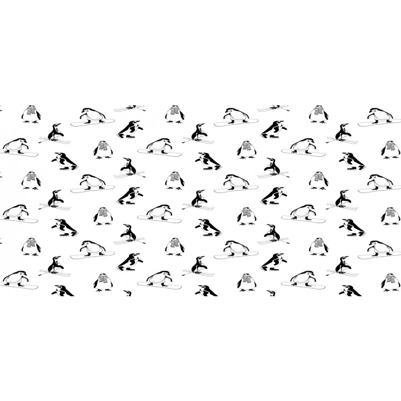 Skiing Penguins in Scarves Pencil Pen Holder