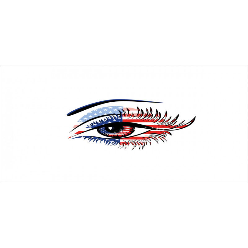 USA Flag Female Eye Pencil Pen Holder