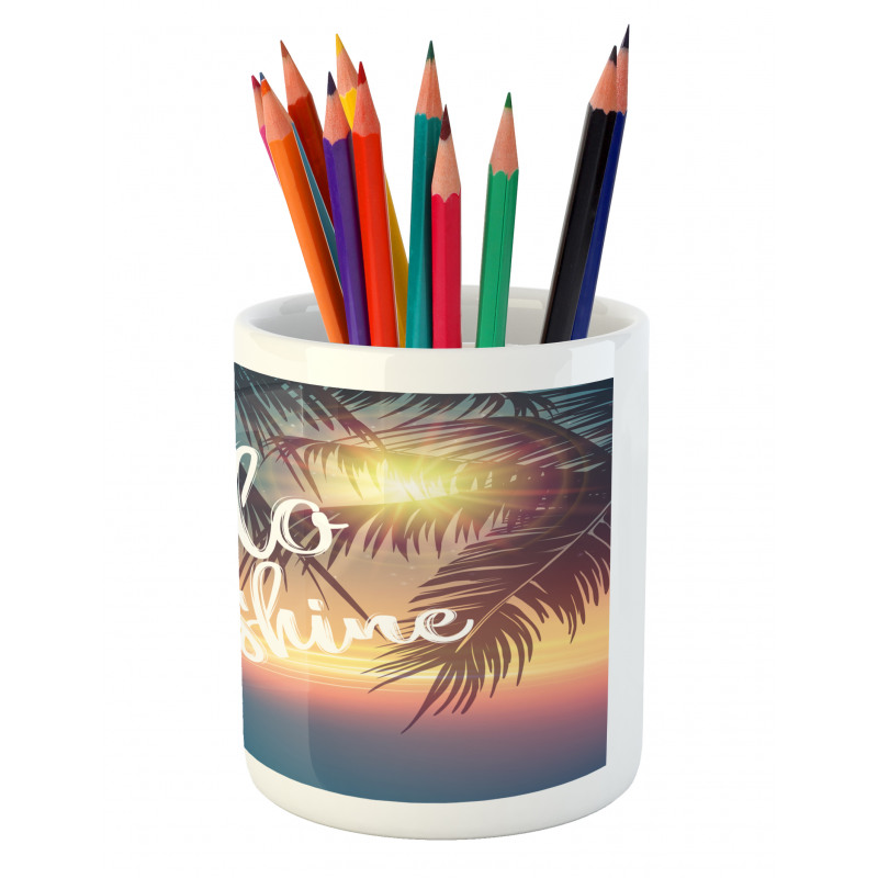 Tropical Palms Pencil Pen Holder