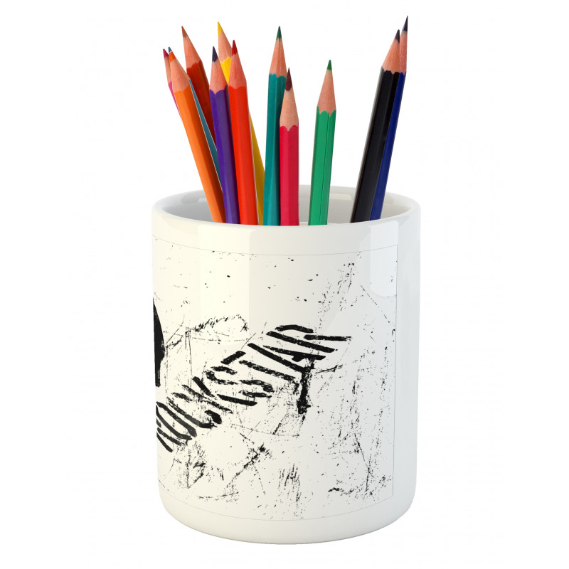 Grunge Effect Hand Star Pencil Pen Holder