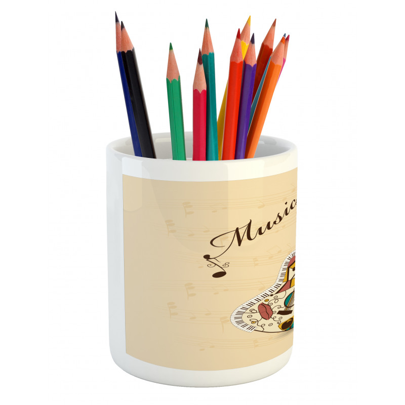 Abstract Funk Instrument Pencil Pen Holder