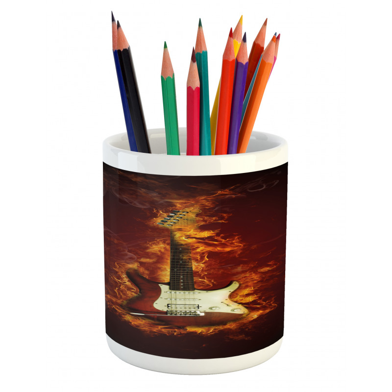 Instrument in Flames Pencil Pen Holder