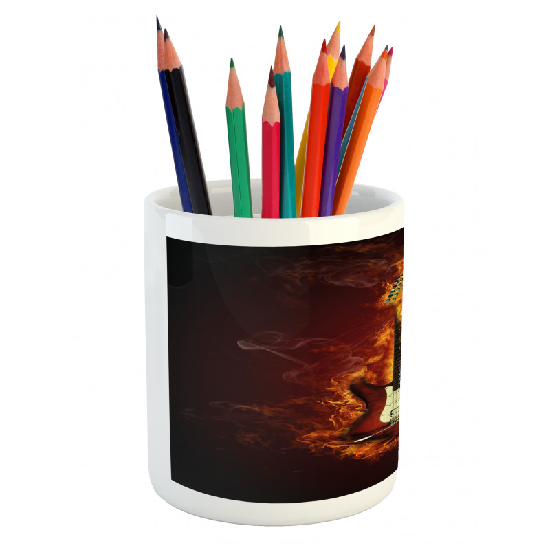 Instrument in Flames Pencil Pen Holder