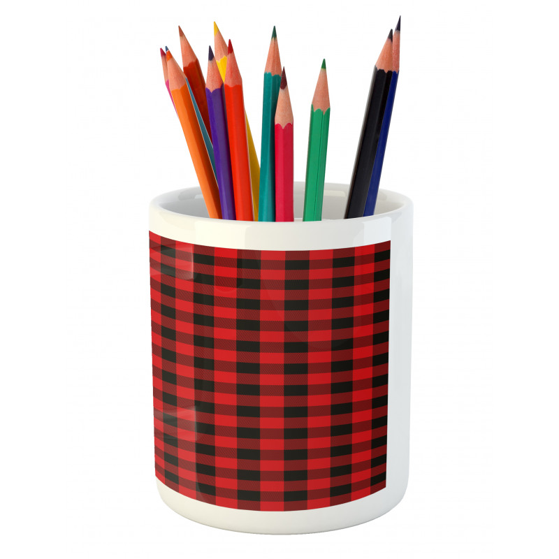 Retro Lumberjack Buffalo Pencil Pen Holder