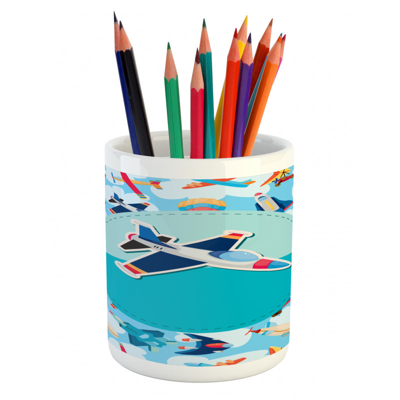 Airplane Composition Pencil Pen Holder