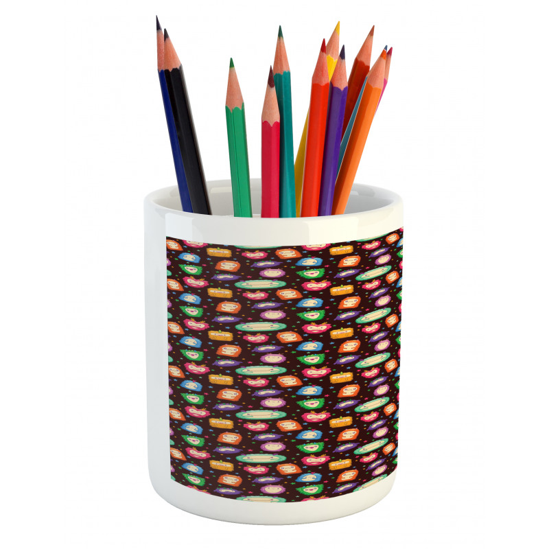 Abstract Fluffy Monsters Pencil Pen Holder