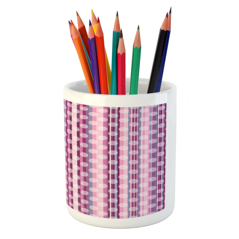 Stripes Retro Style Pencil Pen Holder