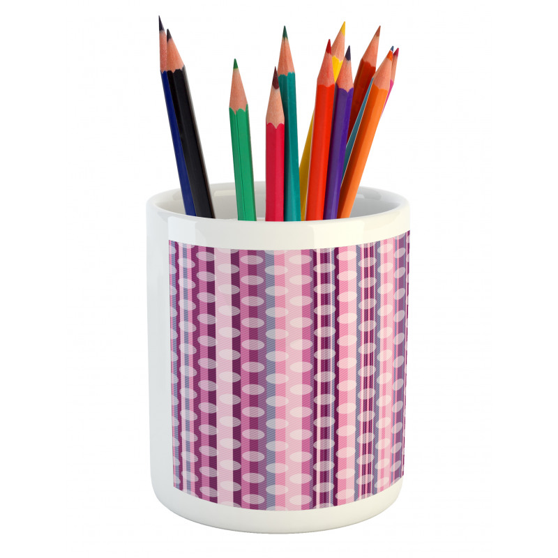 Stripes Retro Style Pencil Pen Holder