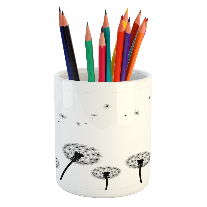 Faded Blowball Plant Pencil Pen Holder