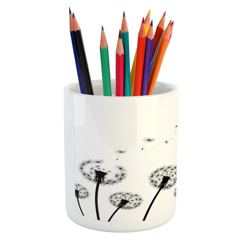 Faded Blowball Plant Pencil Pen Holder