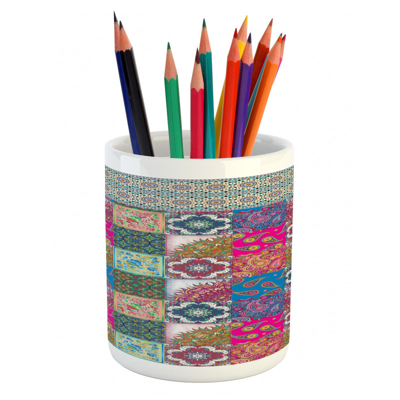 Middle Eastern Paisleys Pencil Pen Holder