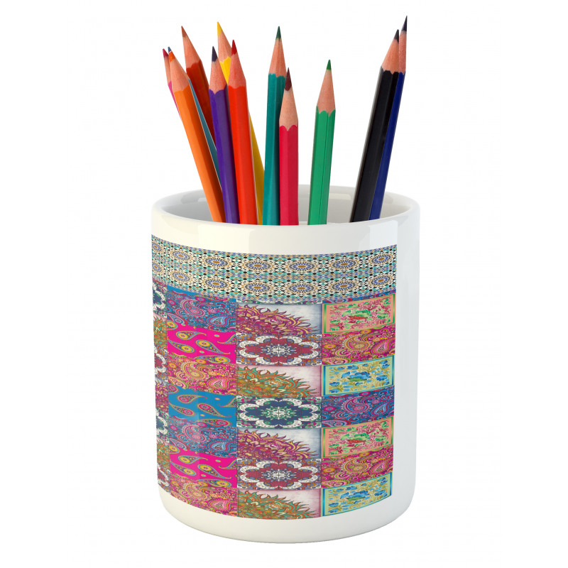 Middle Eastern Paisleys Pencil Pen Holder