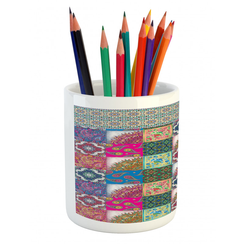 Middle Eastern Paisleys Pencil Pen Holder