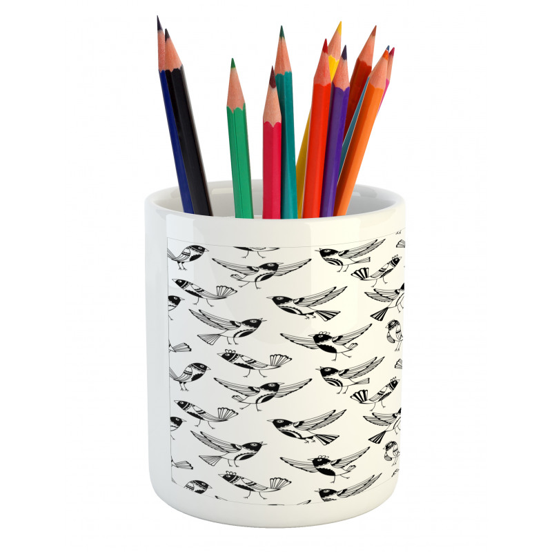 Cartoon Birds Pencil Pen Holder