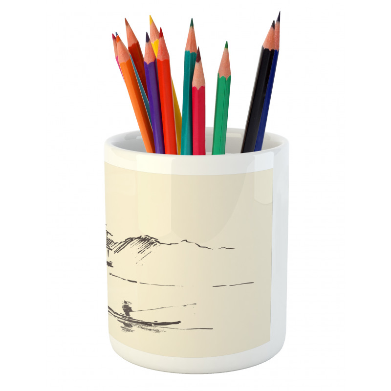 Pagoda Fisherman Pencil Pen Holder