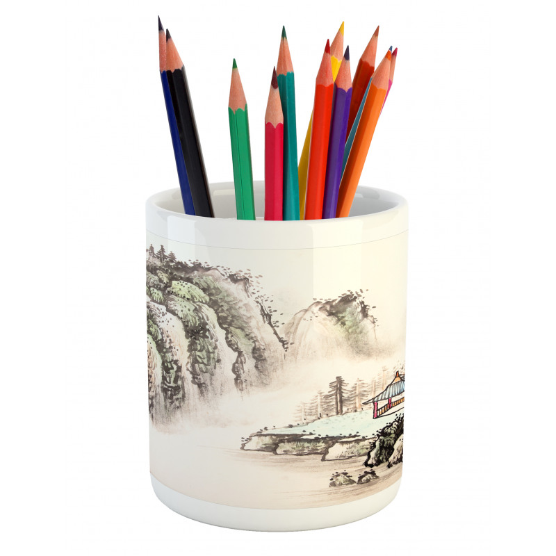 Watercolor Valley Pencil Pen Holder