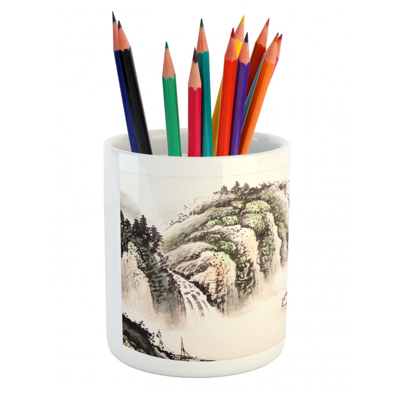 Watercolor Valley Pencil Pen Holder