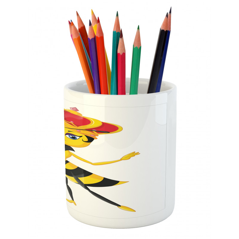 Cartoon Style Bee Pencil Pen Holder