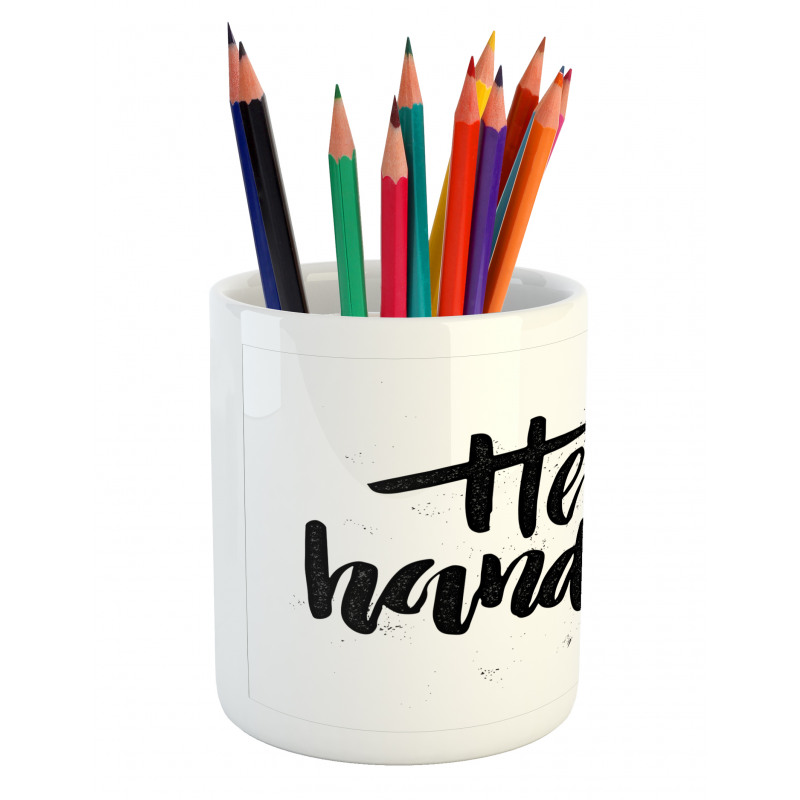 Hipster Valentines Slogan Pencil Pen Holder