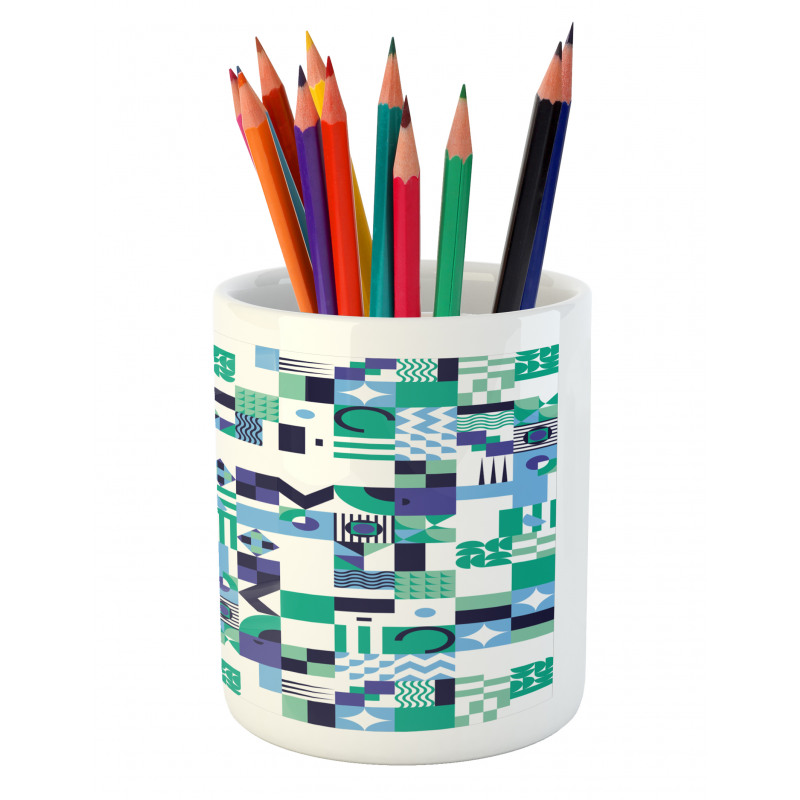 Sixties Art Design Pencil Pen Holder