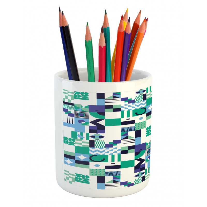 Sixties Art Design Pencil Pen Holder