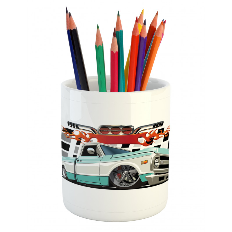 Lowrider Pickup Vehicle Pencil Pen Holder