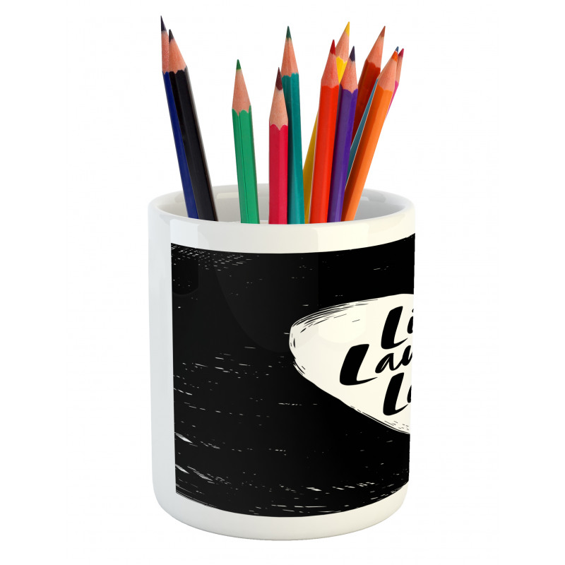 Heart and Words Pencil Pen Holder