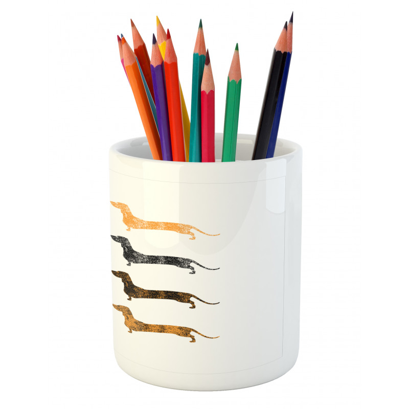 Vintage Silhouettes Pencil Pen Holder