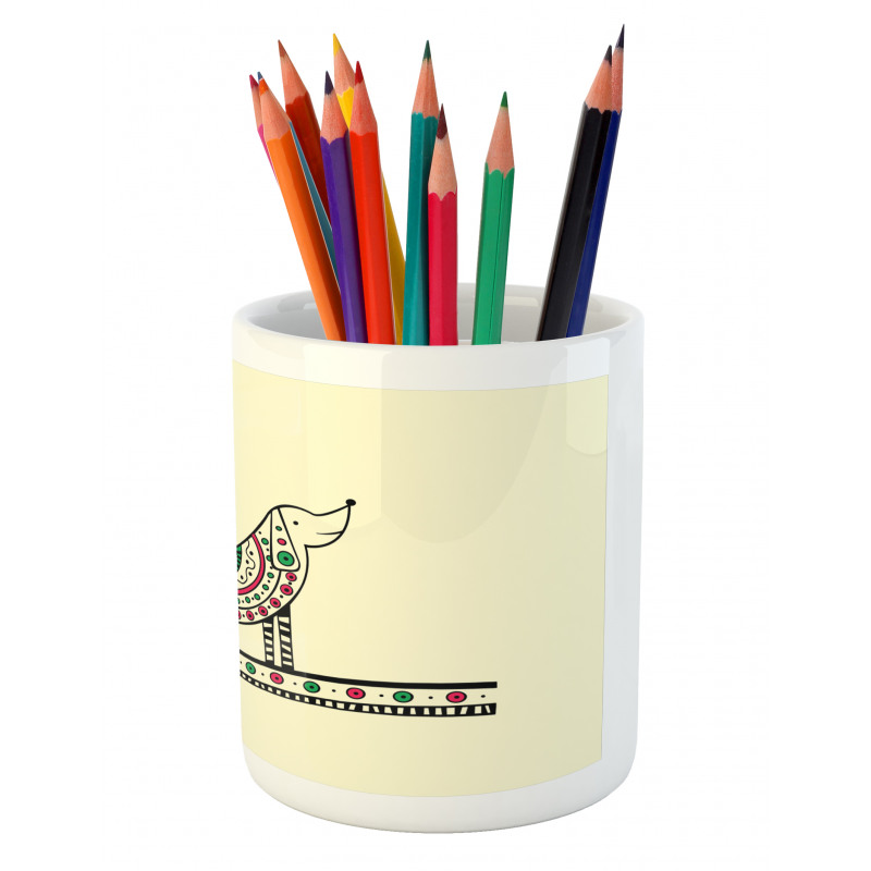 Dog Sketch Pencil Pen Holder