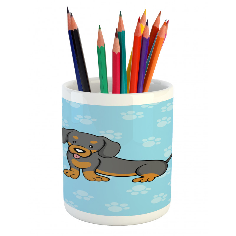 Happy Puppy Cartoon Pencil Pen Holder