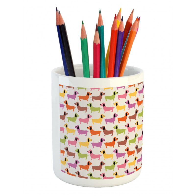 Colorful Puppy Motif Pencil Pen Holder