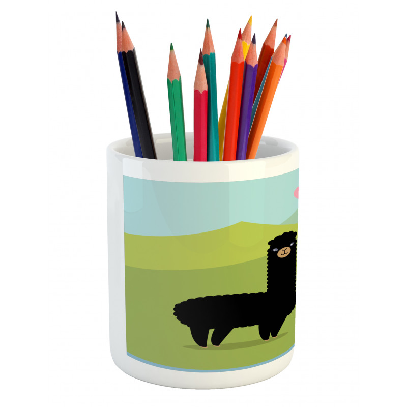 Animals in Love on Hill Pencil Pen Holder