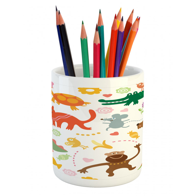 Jolly Cartoon Animals Pencil Pen Holder