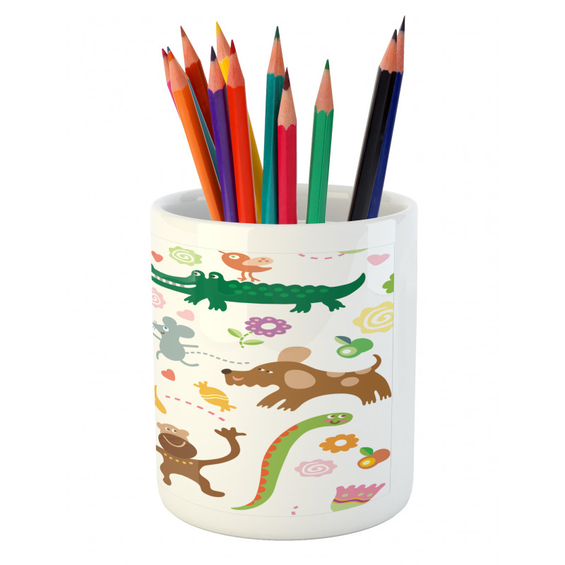 Jolly Cartoon Animals Pencil Pen Holder