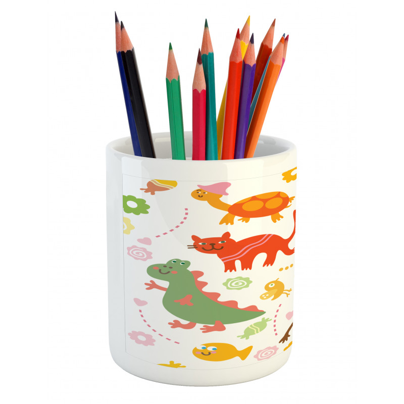 Jolly Cartoon Animals Pencil Pen Holder