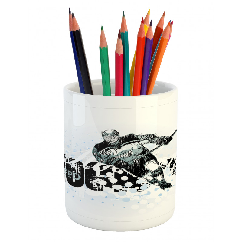 Grunge Player Sketch Pencil Pen Holder