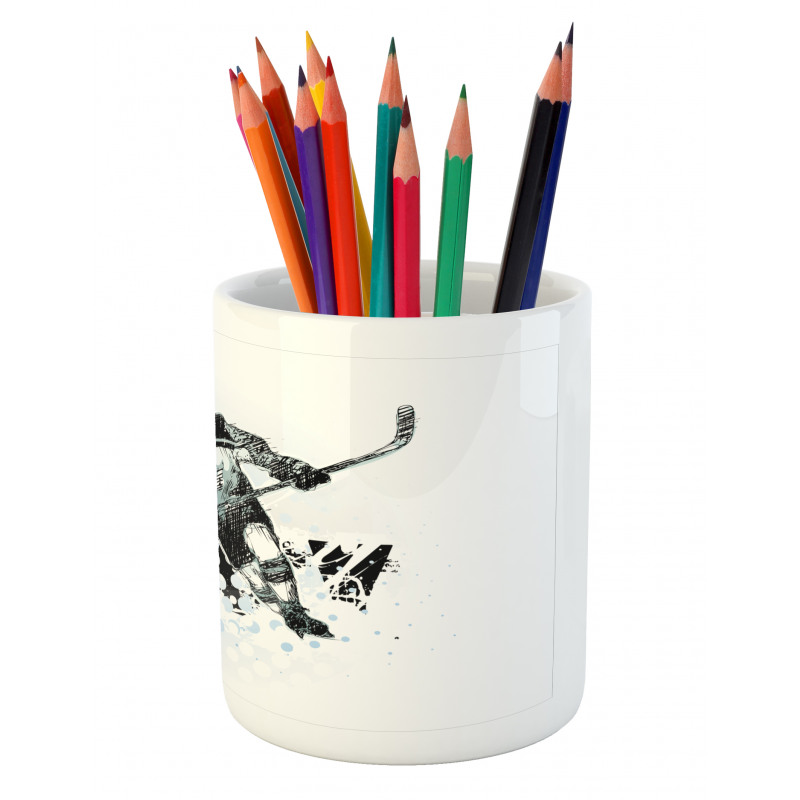 Grunge Player Sketch Pencil Pen Holder