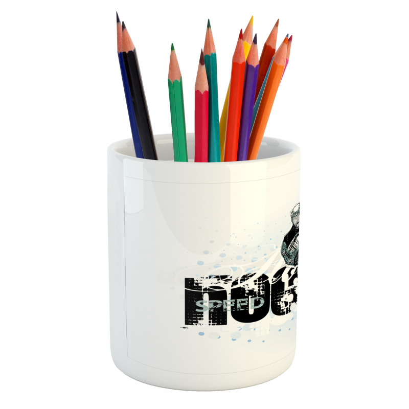 Grunge Player Sketch Pencil Pen Holder