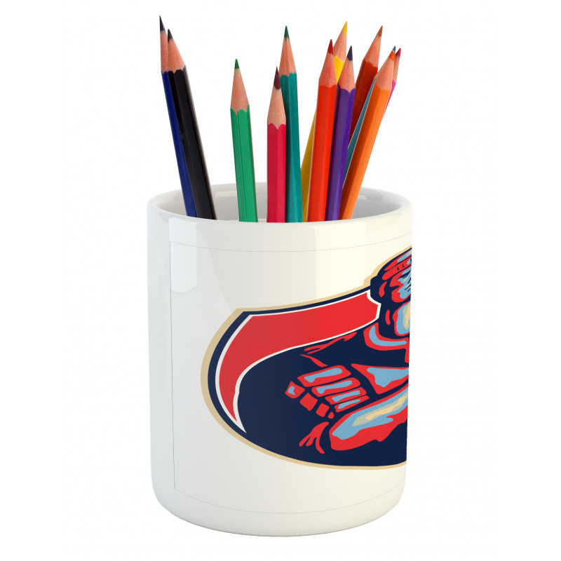 Player Holding Stick Pencil Pen Holder