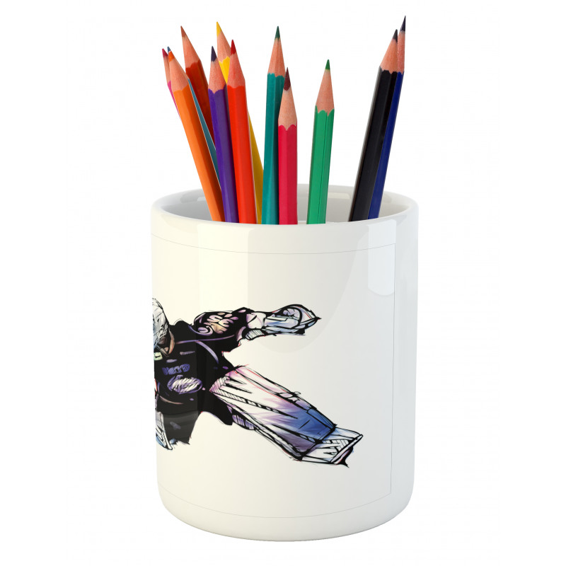 Goalkeeper Playing Game Pencil Pen Holder