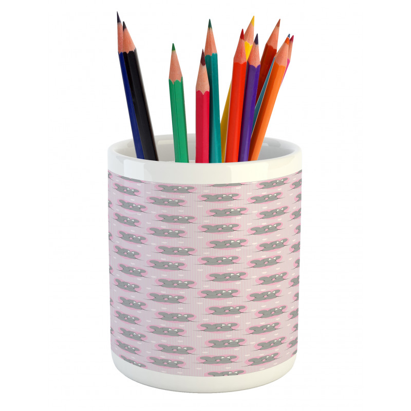 Mouse Hearts Pencil Pen Holder