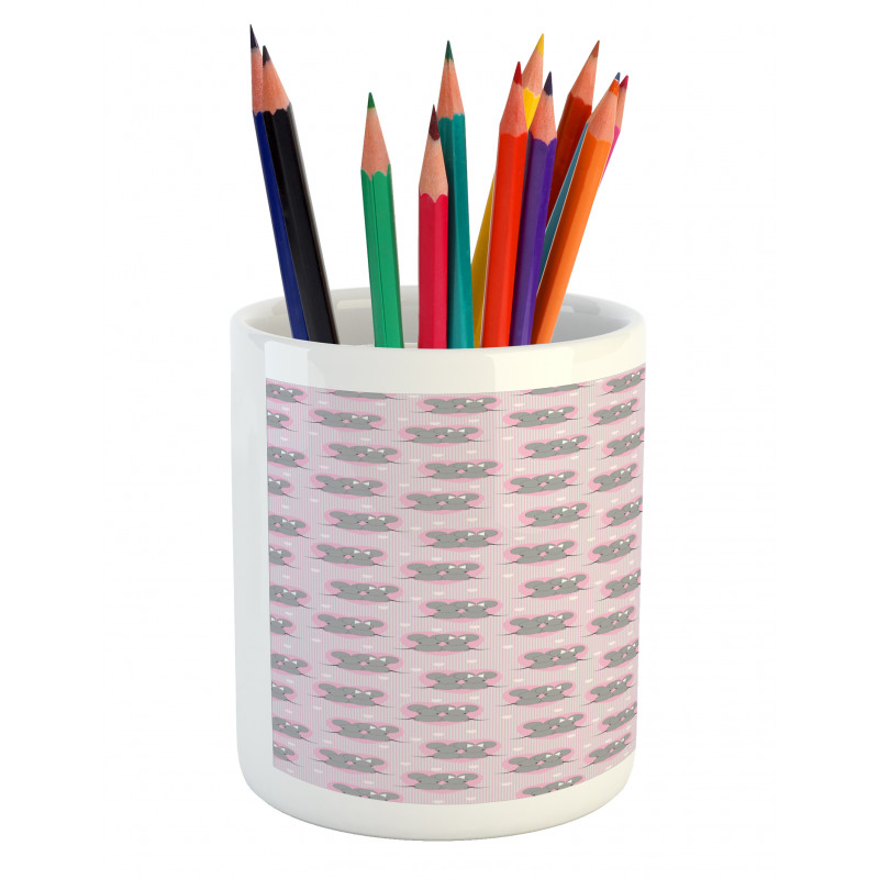 Mouse Hearts Pencil Pen Holder